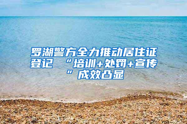 罗湖警方全力推动居住证登记 “培训+处罚+宣传”成效凸显
