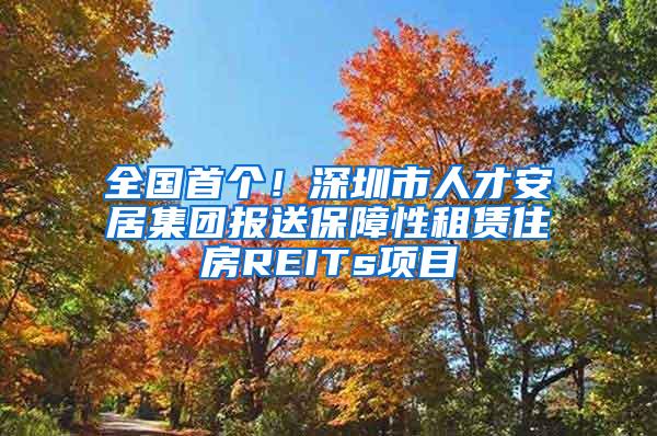 全国首个！深圳市人才安居集团报送保障性租赁住房REITs项目