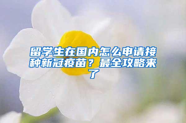 留学生在国内怎么申请接种新冠疫苗？最全攻略来了