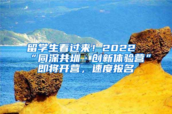 留学生看过来!2022“同深共圳·创新体验营”即将开营,速度报名