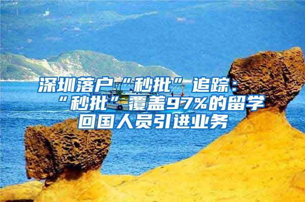 深圳落户“秒批”追踪：“秒批”覆盖97%的留学回国人员引进业务