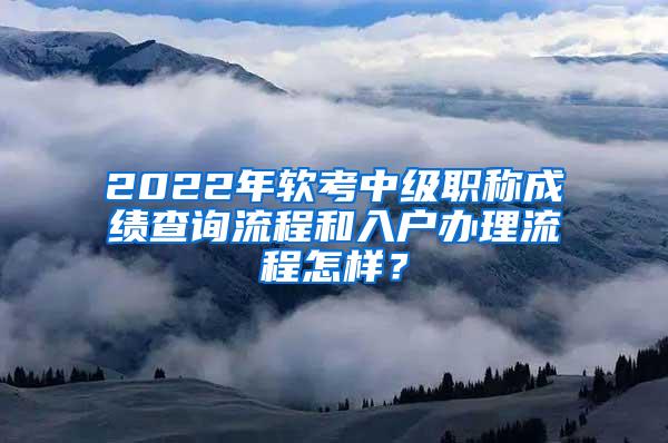 2022年软考中级职称成绩查询流程和入户办理流程怎样？