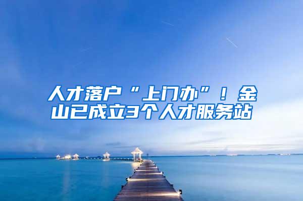人才落户“上门办”！金山已成立3个人才服务站