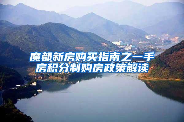 魔都新房购买指南之一手房积分制购房政策解读