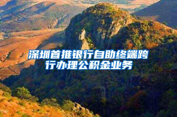 深圳首推银行自助终端跨行办理公积金业务