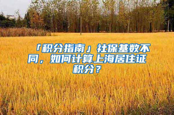 「积分指南」社保基数不同,如何计算上海居住证积分?
