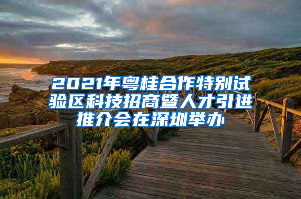 2021年粤桂合作特别试验区科技招商暨人才引进推介会在深圳举办