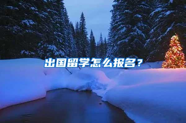 出国留学怎么报名?