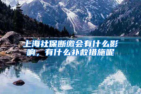 上海社保断缴会有什么影响，有什么补救措施呢