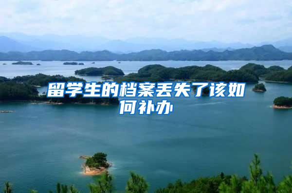 留学生的档案丢失了该如何补办
