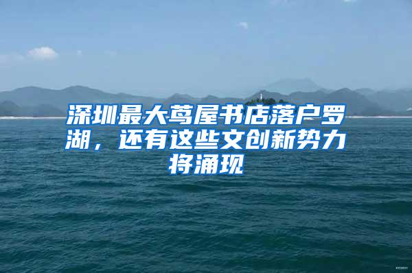 深圳最大茑屋书店落户罗湖，还有这些文创新势力将涌现