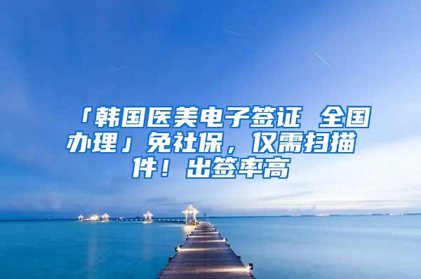 「韩国医美电子签证 全国办理」免社保,仅需扫描件!出签率高