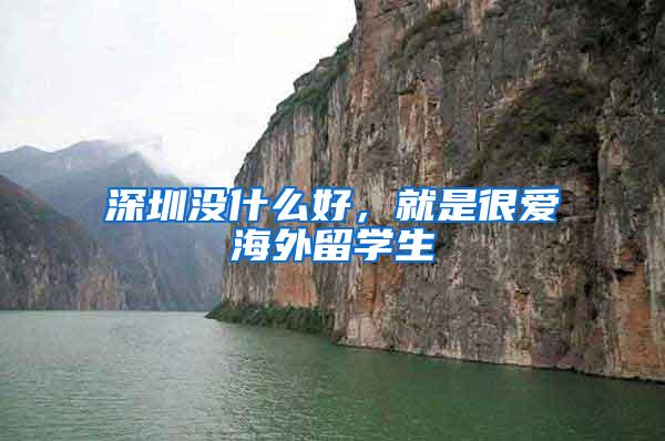深圳没什么好，就是很爱海外留学生