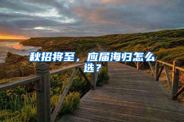秋招将至，应届海归怎么选？