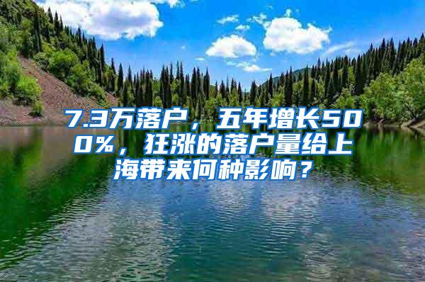 7.3万落户，五年增长500%，狂涨的落户量给上海带来何种影响？