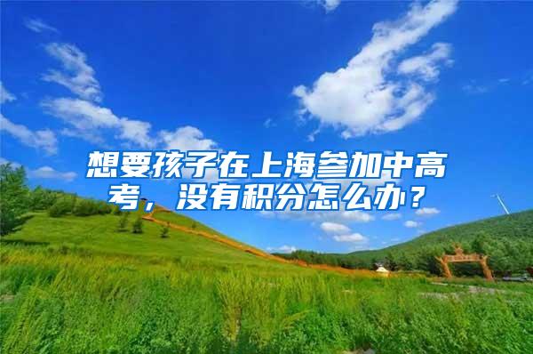 想要孩子在上海参加中高考，没有积分怎么办？
