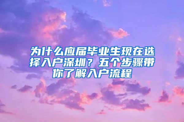 为什么应届毕业生现在选择入户深圳?五个步骤带你了解入户流程
