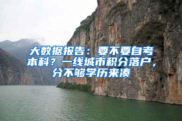 大数据报告：要不要自考本科？一线城市积分落户，分不够学历来凑