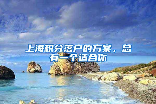 上海积分落户的方案，总有一个适合你