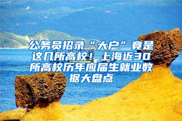 公务员招录“大户”竟是这几所高校！上海近30所高校历年应届生就业数据大盘点
