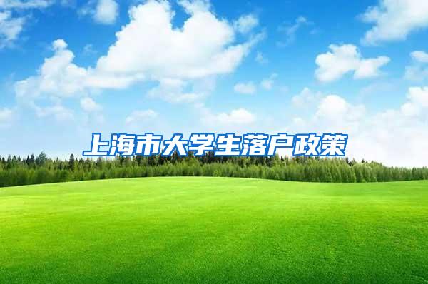 上海市大学生落户政策