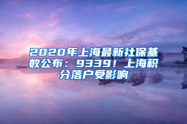 2020年上海最新社保基数公布:9339!上海积分落户受影响