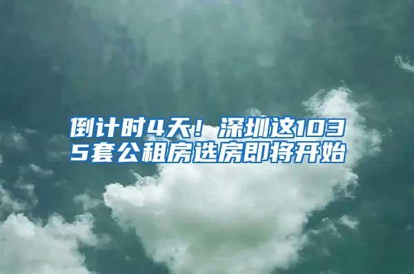倒计时4天！深圳这1035套公租房选房即将开始