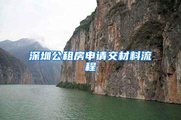 深圳公租房申请交材料流程
