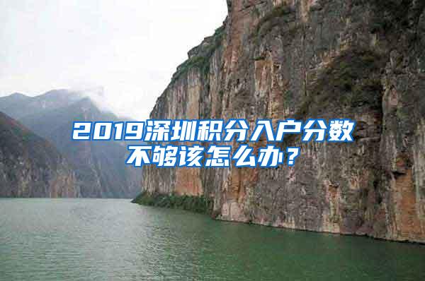 2019深圳积分入户分数不够该怎么办?