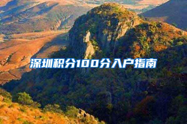 深圳积分100分入户指南