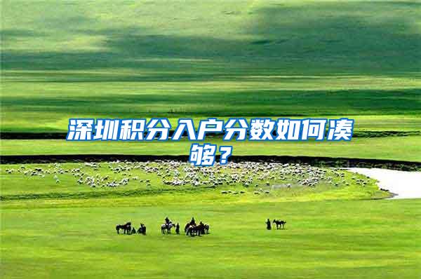 深圳积分入户分数如何凑够？