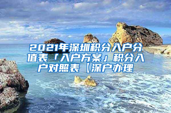 2021年深圳积分入户分值表「入户方案」积分入户对照表【深户办理