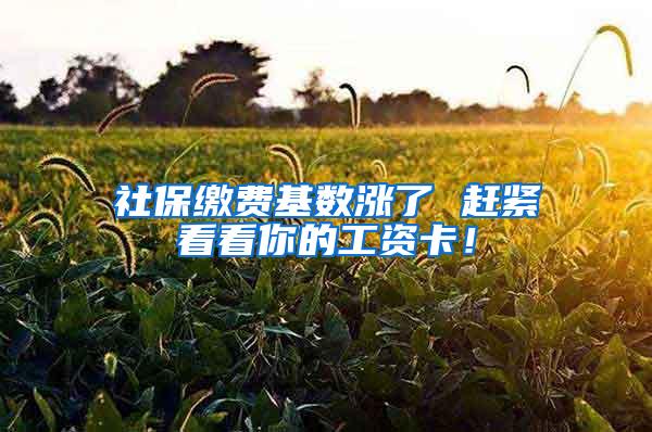 社保缴费基数涨了 赶紧看看你的工资卡！