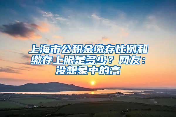上海市公积金缴存比例和缴存上限是多少？网友：没想象中的高