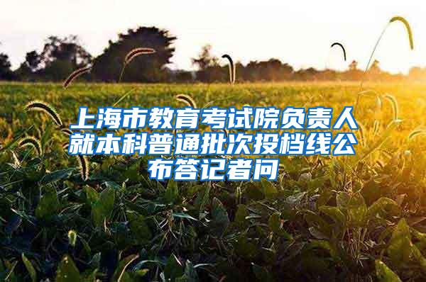 上海市教育考试院负责人就本科普通批次投档线公布答记者问