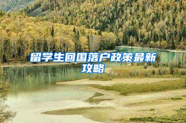 留学生回国落户政策最新攻略