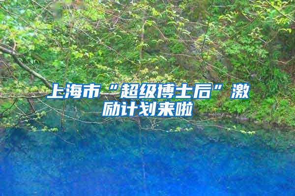 上海市“超级博士后”激励计划来啦