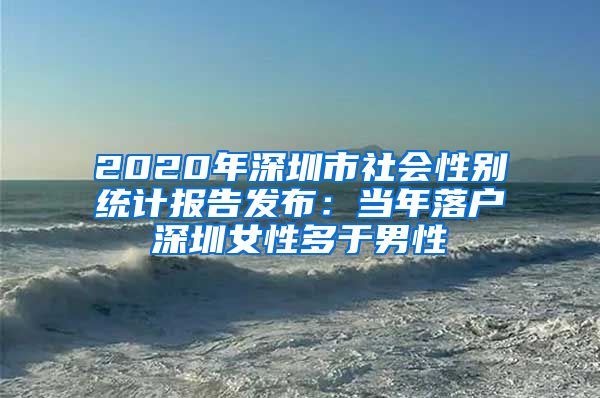 2020年深圳市社会性别统计报告发布：当年落户深圳女性多于男性