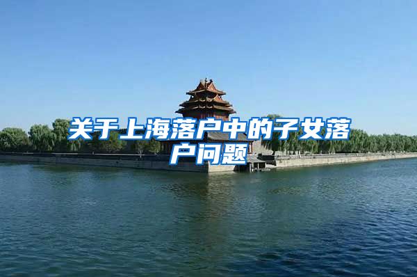 关于上海落户中的子女落户问题