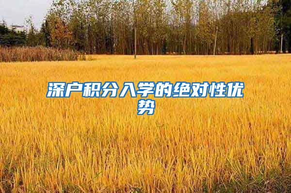 深户积分入学的绝对性优势