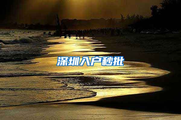 深圳入户秒批