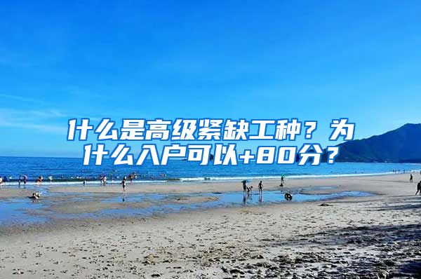 什么是高级紧缺工种？为什么入户可以+80分？