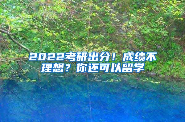 2022考研出分！成绩不理想？你还可以留学