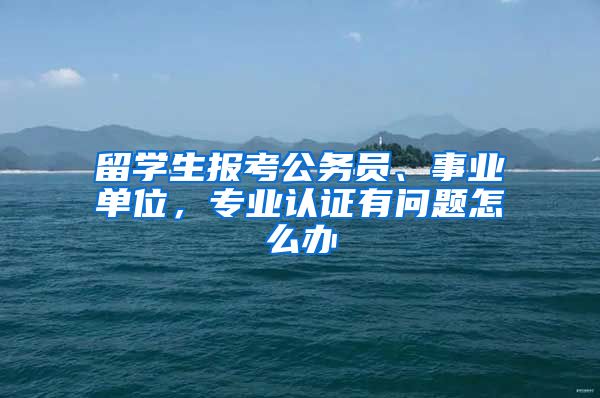 留学生报考公务员、事业单位,专业认证有问题怎么办