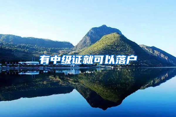 有中级证就可以落户