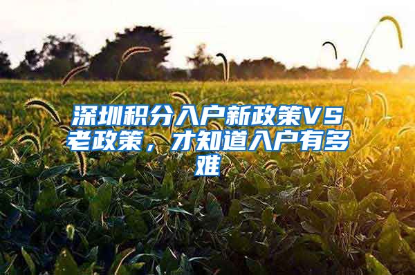 深圳积分入户新政策VS老政策,才知道入户有多难