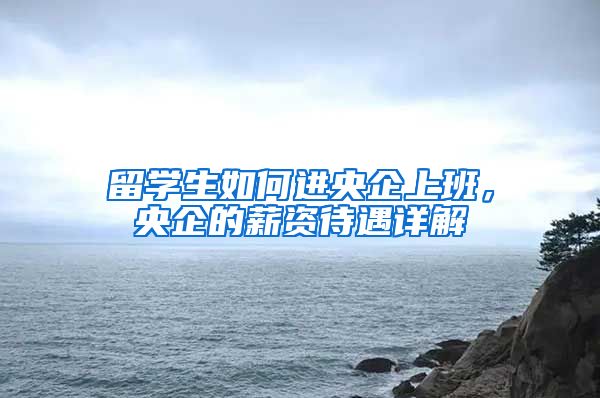 留学生如何进央企上班,央企的薪资待遇详解