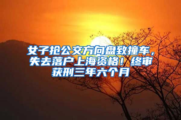 女子抢公交方向盘致撞车，失去落户上海资格！终审获刑三年六个月