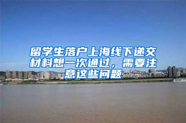 留学生落户上海线下递交材料想一次通过，需要注意这些问题