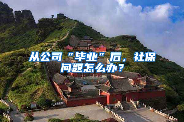 从公司“毕业”后,社保问题怎么办?